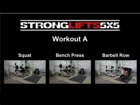 barbell row stronglifts|StrongLifts 5x5 Workout A: Squat/Bench Press/Barbell Row.